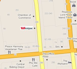 Westpac Banking Corporation HQ Location Map