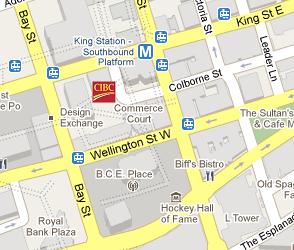 Canadian Imperial Bank of Commerce HQ Location Map