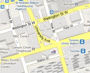 Citibank Canada HQ Location Map