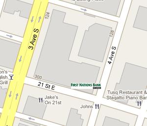 First Nations Bank of Canada HQ Location Map