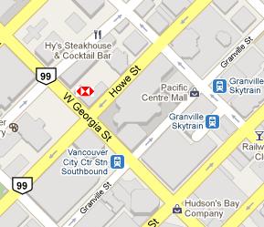 HSBC Canada HQ Location Map