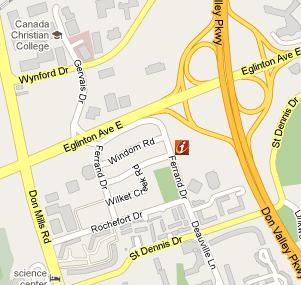 ICICI Bank Canada HQ Location Map