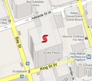Scotiabank HQ Location Map
