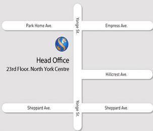 Shinhan Bank Canada HQ Location Map