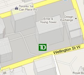Toronto-Dominion Bank HQ Location Map