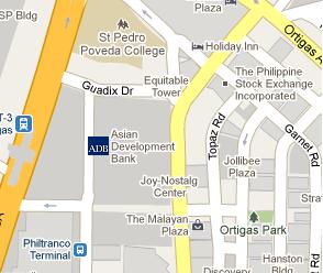Asian Development Bank HQ Location Map