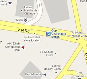 Abu Dhabi Commercial Bank India HQ Location Map