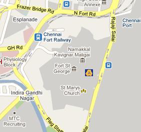 Indian Bank HQ Location Map