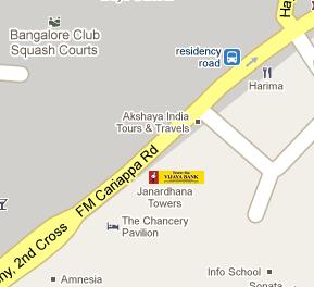 Vijaya Bank HQ Location Map
