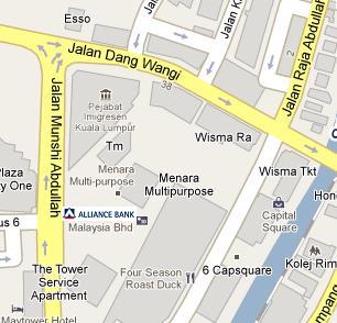 Alliance Bank HQ Location Map