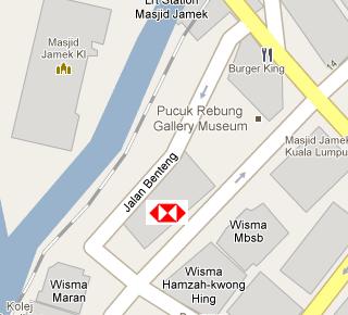 HSBC Bank Malaysia HQ Location Map