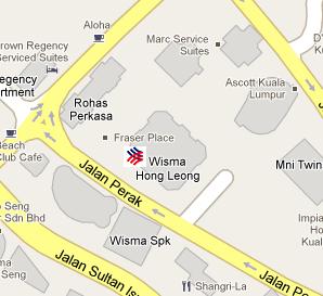 Hong Leong Islamic Bank HQ Location Map
