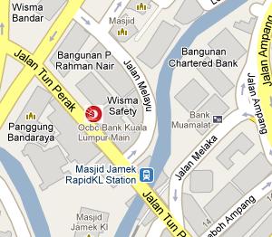 OCBC Bank Malaysia HQ Location Map