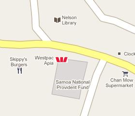 Westpac Bank Samoa HQ Location Map