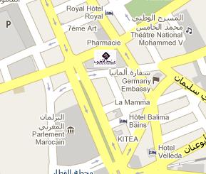 Bank Al-Maghrib HQ Location Map