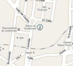 Bank of Guatemala HQ Location Map