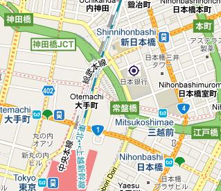 Bank of Japan HQ Location Map
