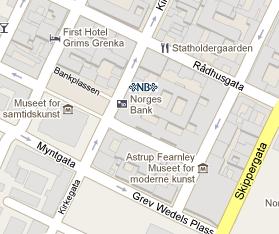 Bank of Norway HQ Location Map