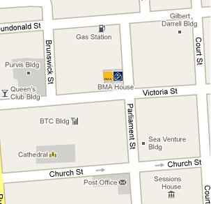 Bermuda Monetary Authority HQ Location Map