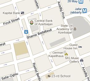 Central Bank of Azerbaijan HQ Location Map