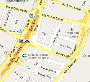 Central Bank of Brazil HQ Location Map