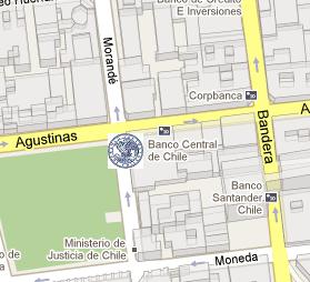 Central Bank of Chile HQ Location Map