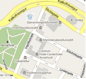 Central Bank of Iceland HQ Location Map