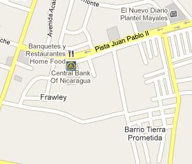 Central Bank of Nicaragua HQ Location Map