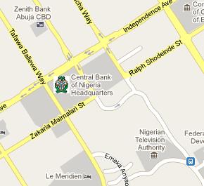 Central Bank of Nigeria HQ Location Map