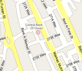 Central Bank of Oman HQ Location Map