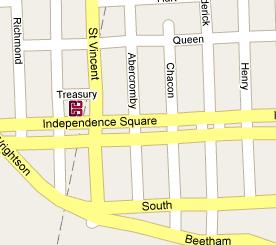 Central Bank of Trinidad and Tobago HQ Location Map