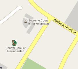 Central Bank of Turkmenistan HQ Location Map