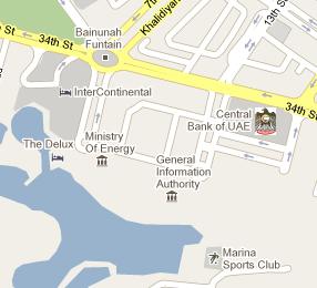 Central Bank of the United Arab Emirates HQ Location Map