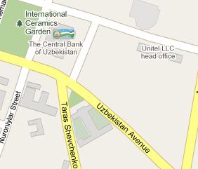 Central Bank of Uzbekistan HQ Location Map