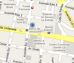 Central Bank of Venezuela HQ Location Map