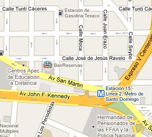 Central Bank of the Dominican Republic HQ Location Map