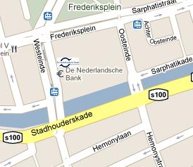 De Nederlandsche Bank HQ Location Map