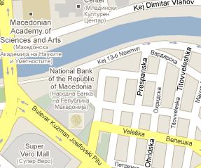 National Bank of Macedonia HQ Location Map