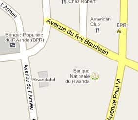 National Bank of Rwanda HQ Location Map