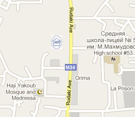 National Bank of Tajikistan HQ Location Map