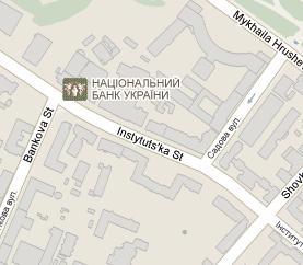 National Bank of Ukraine HQ Location Map