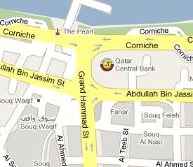 Qatar Central Bank HQ Location Map