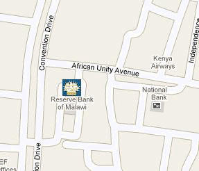 Reserve Bank of Malawi HQ Location Map